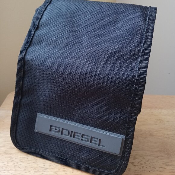 Diesel Vintage Black Cross Body Bag Belt Pouch Unisex New without strap
